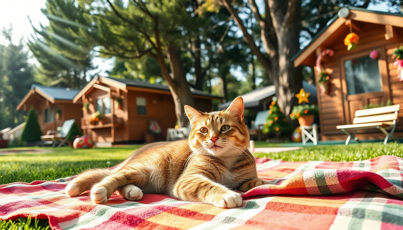 Urlaub mit Katze im Ferienpark