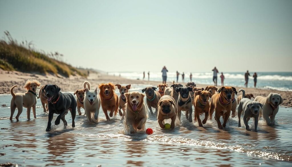 Hunde am belgischen Strand Hunde am belgischen Strand