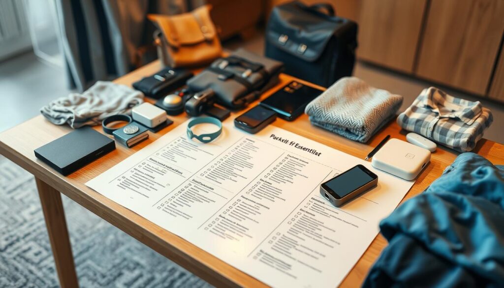 Packliste für Reiseessentials Packliste für Reiseessentials