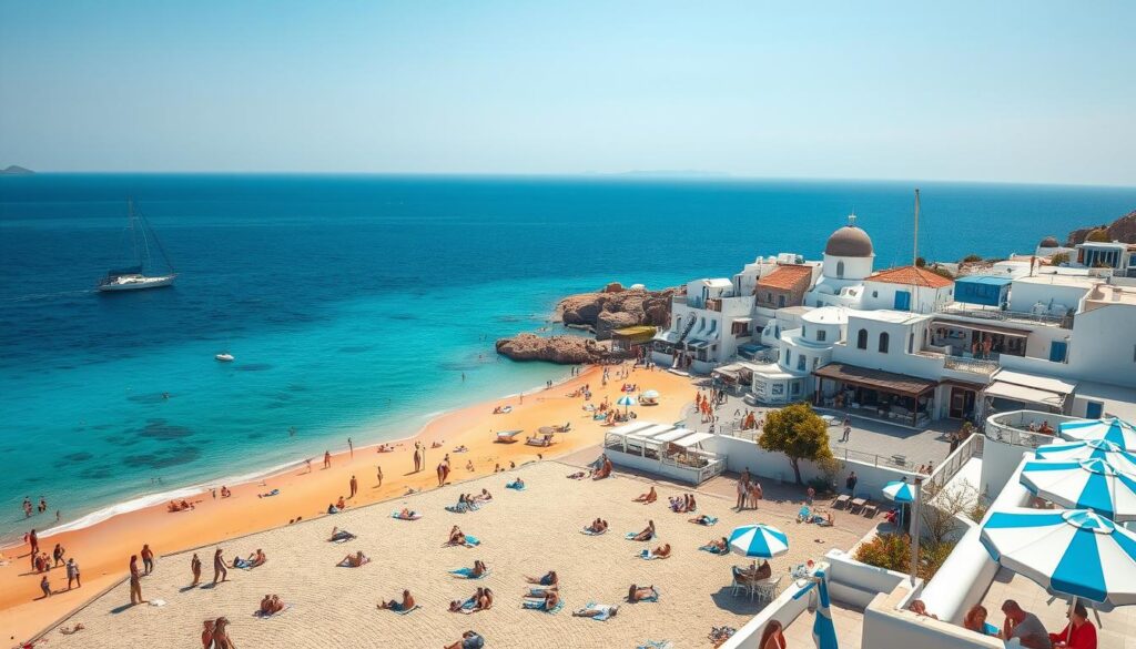 Mykonos Strände Kykladen
