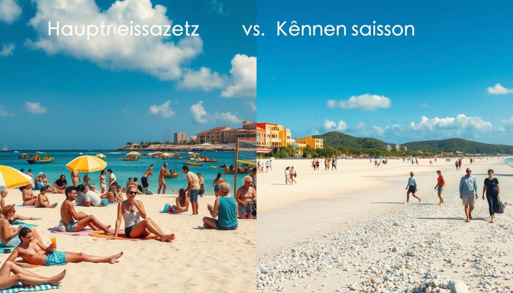 Hauptreisezeit vs Nebensaison